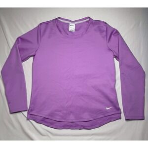 Nike Therma-Fit One Turf Standard Long Sleeve Top Purple Women's Size Medium